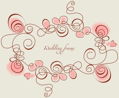 Wedding frame clipart