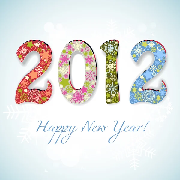 Nieuwe jaar 2012 nummer vectorillustratie — Stockvector