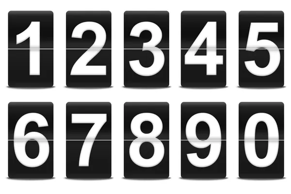Conjunto de números de volteo negro — Foto de Stock