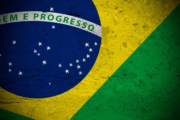 Винтажный флаг Бразилии — стоковое фото