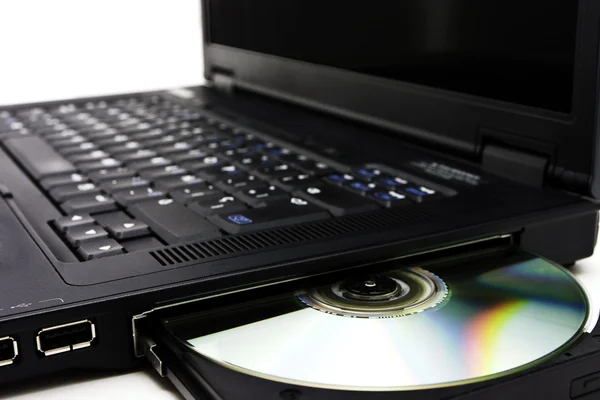 Laptop DVD reader — Stock Photo, Image