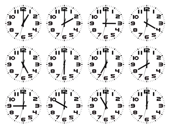 分離された時計のセット — ストック写真