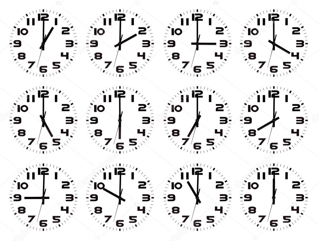 Set of watches isolated