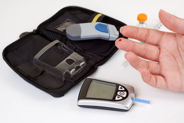 Blood sugar test — Stock Photo, Image