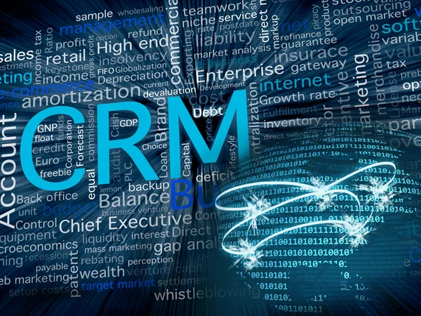 CRM y red — Foto de Stock
