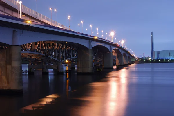 Night bridge — Stock Photo, Image