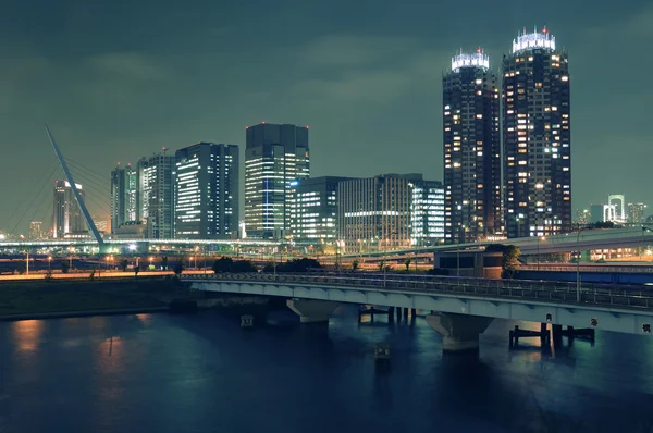 Nacht odaiba, tokyo — Stockfoto