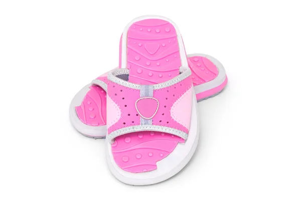 Pink rubber sandals — Stock Photo, Image