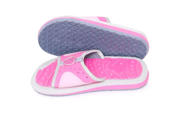 Růžové gumové sandále — Stock fotografie