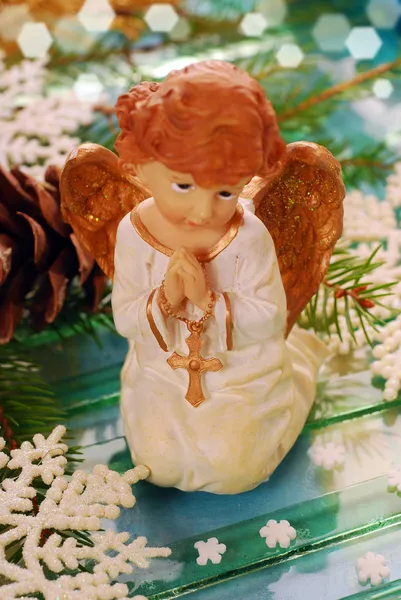 Modlitwa anioł na Boże Narodzenie — Zdjęcie stockowe