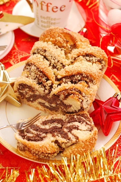 Mohnkuchen zu Weihnachten — Stockfoto