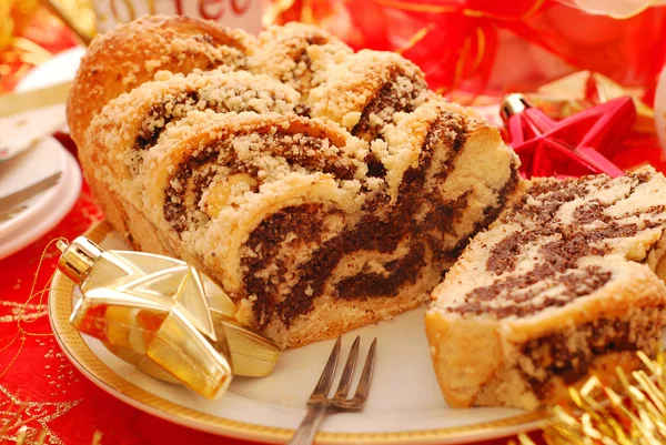 Poppy cake for christmas — Stock Photo, Image