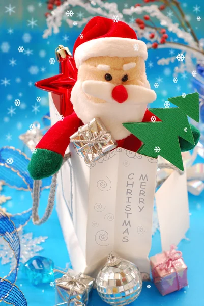 Santa claus jako prezent na Boże Narodzenie — Zdjęcie stockowe