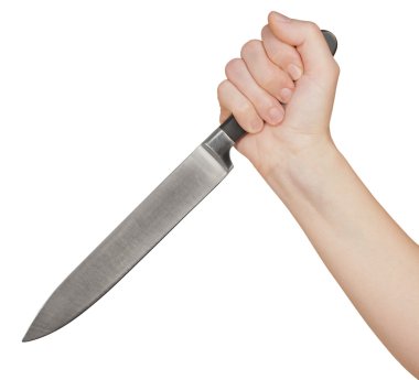 Knife in a hand clipart