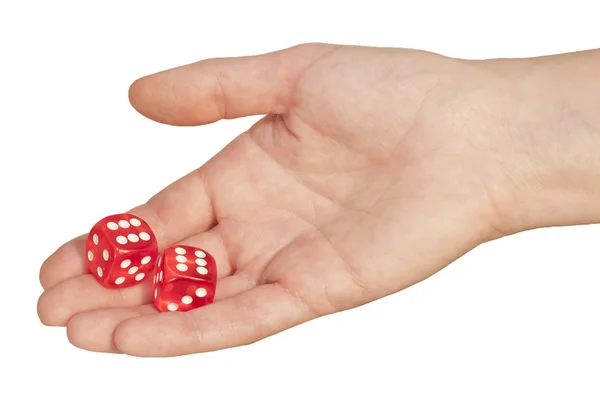 Hand holding a dices — Stock Photo, Image
