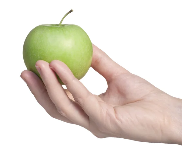 Mano con manzana — Foto de Stock
