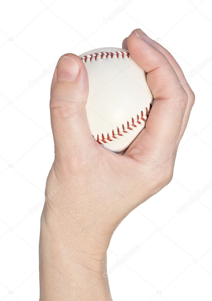 Player Gripping a New Baseball