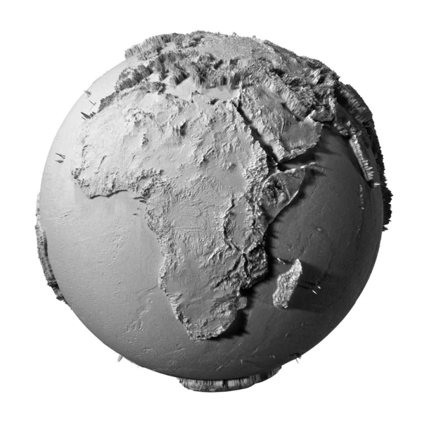 Gray Globe - Africa — Stock Photo, Image