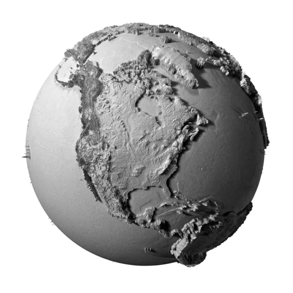 Gray Globe - North America — Stock Photo, Image