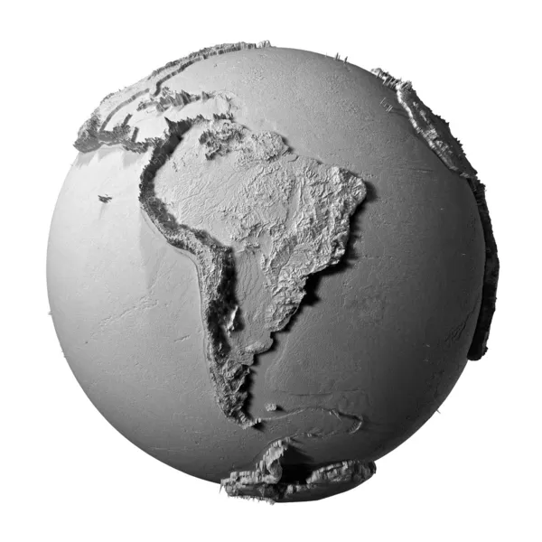 Gray Globe - South America — Stock Photo, Image