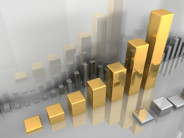 Gráfico de ouro — Fotografia de Stock