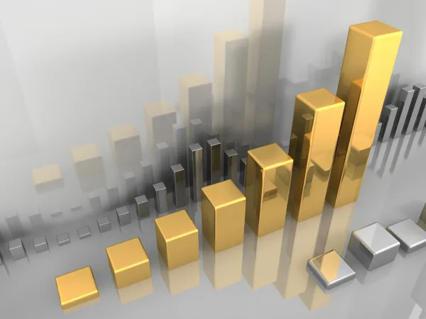 Gouden grafiek Stockfoto