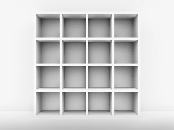 白の本棚 — ストック写真