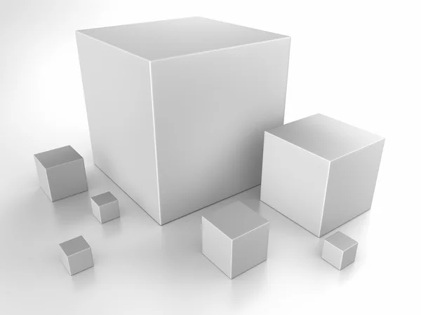 Серые кубы — стоковое фото