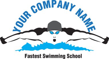 Swimming Logo Fast clipart