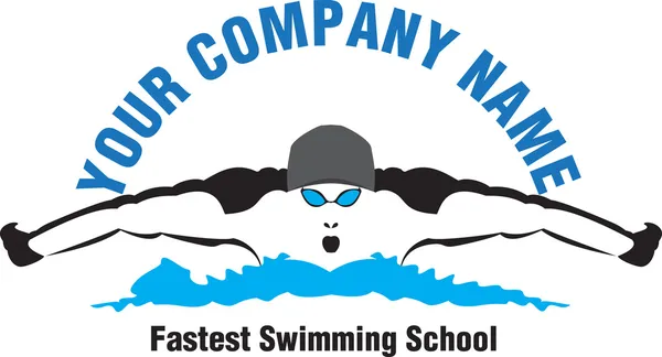 Logotipo de natação rápido — Vetor de Stock