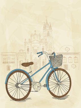 Hand drawn bicycle clipart