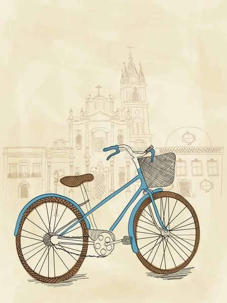Kézzel rajzolt kerékpár — Stock Vector