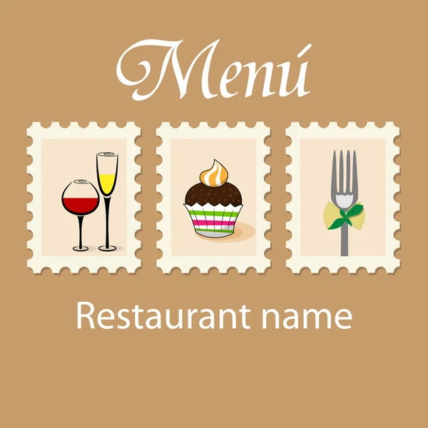 Design del menu — Vettoriale Stock