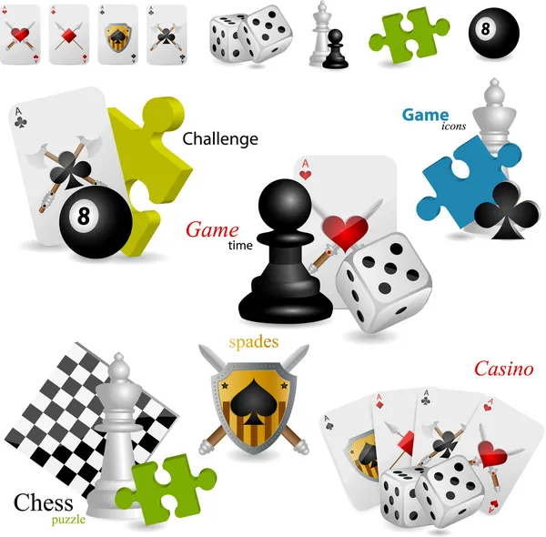 Иконы игры — стоковый вектор