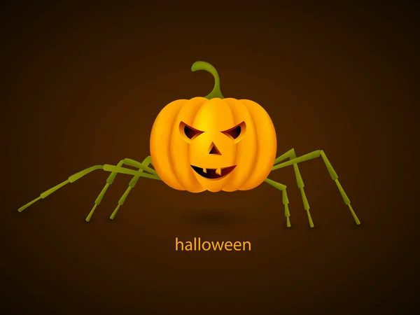 Pumpkin spider — Stock Vector