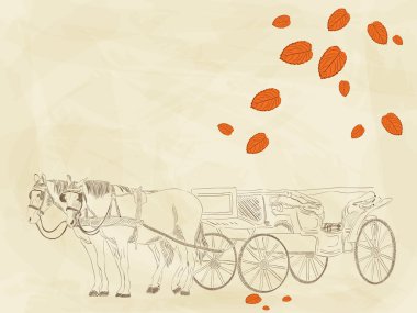 Hand drawn carriage clipart