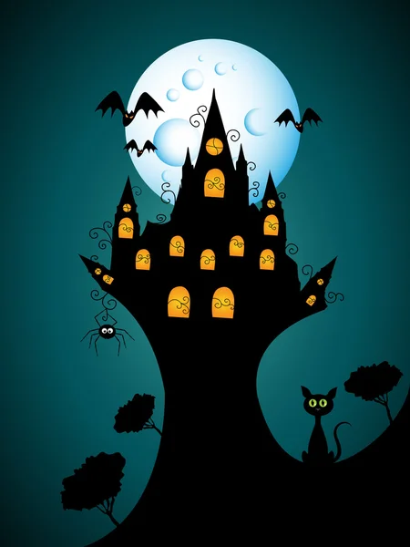 Castel de Halloween — Vetor de Stock