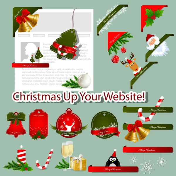Vánoční webové prvky — Stockový vektor