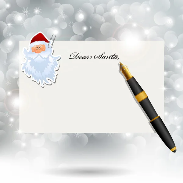 List do Świętego Mikołaja — Wektor stockowy