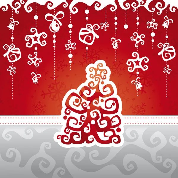 Illustration vectorielle de carte de Noël — Image vectorielle