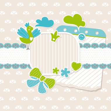 Baby frame design elements clipart