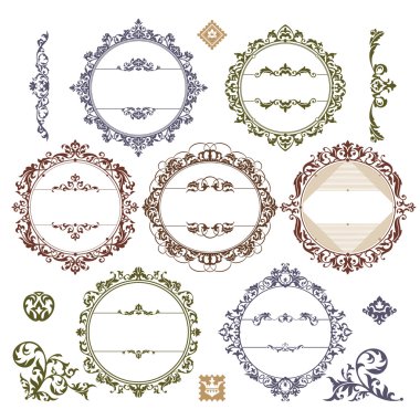 Set of royal vintage frames clipart