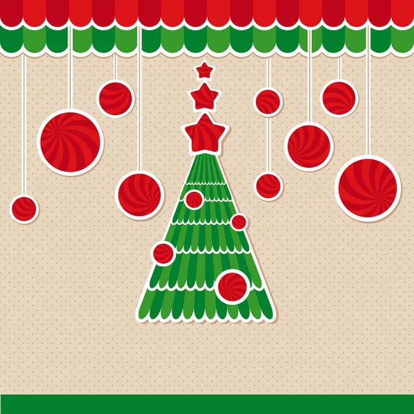 Carte de Noël abstraite — Image vectorielle