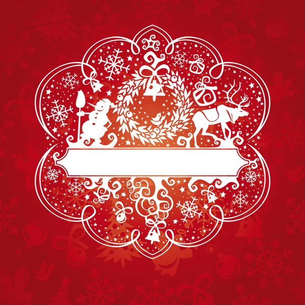 華やかなクリスマス カード — ストックベクタ