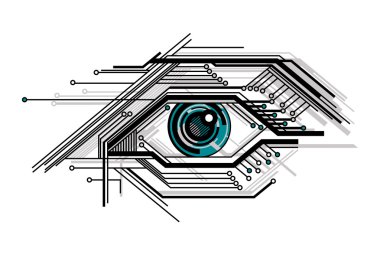 Conceptual tech stylized eye