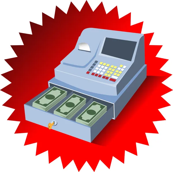 Pénztárgép — Stock Vector