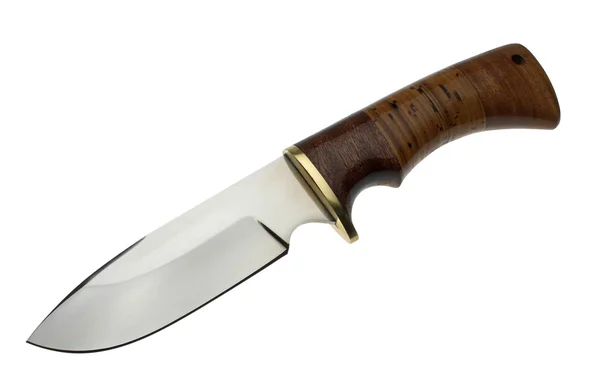 Beyaz zemin üzerinde av bıçağı — Stok fotoğraf