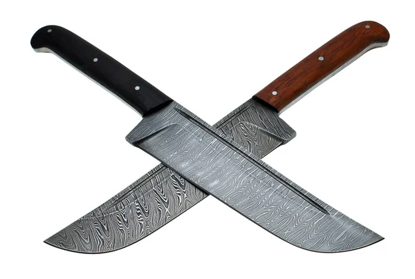 Beyaz bir arka plan üzerinde mutfak bıçakları — Stok fotoğraf