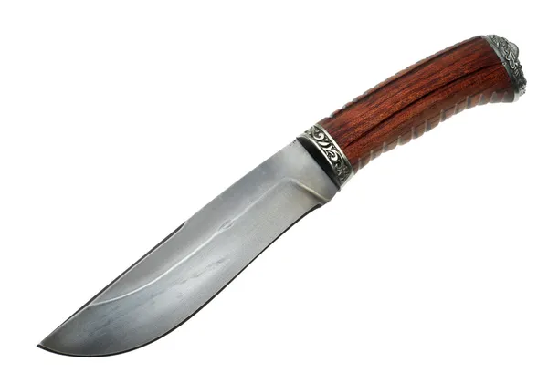 El cuchillo de caza sobre un fondo blanco — Foto de Stock