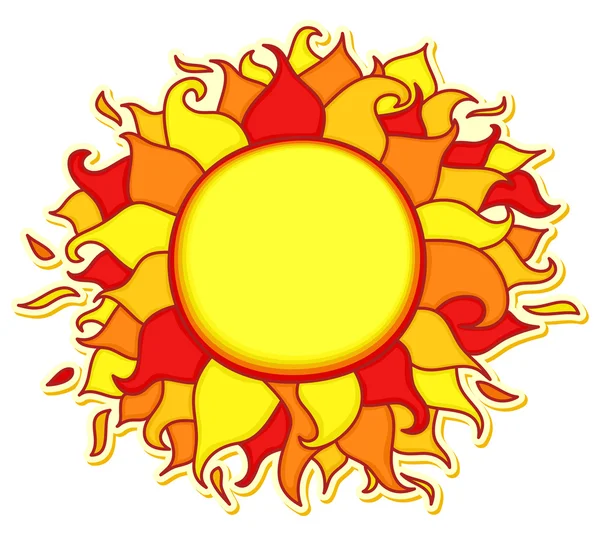 Векторное солнце — стоковый вектор